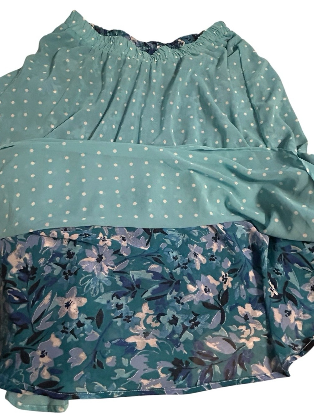 Woman Within 2X Travel Skirt Reversible Floral/Polka Dot Casual Versatile Chic